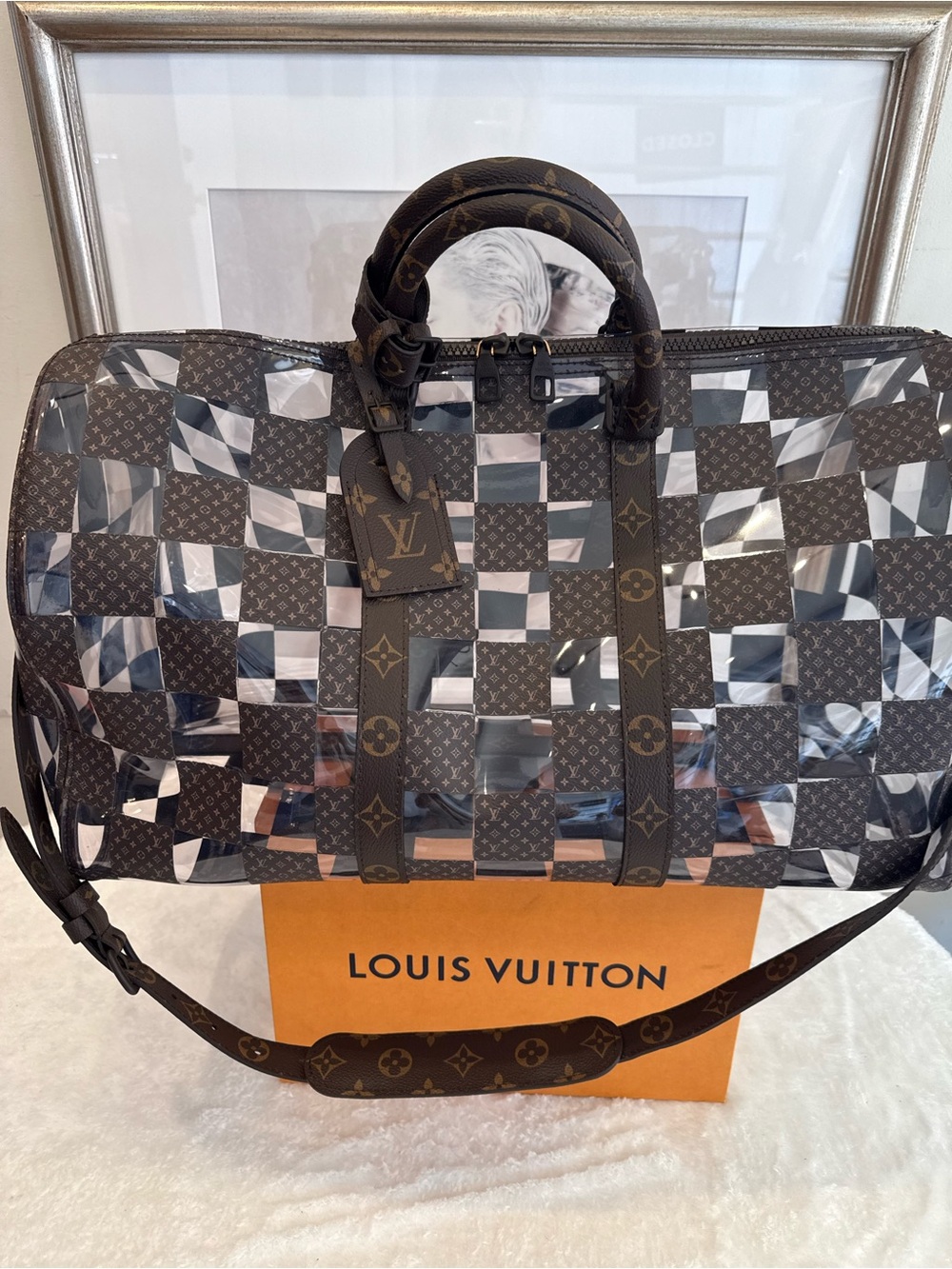 Louis Vuitton Keepall Bandouliere 50 Monogram Illusion Virgil Abloh 2023 RARE